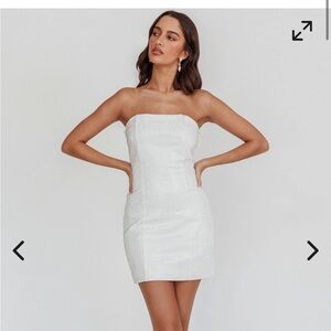This Feeling Strapless Diamante Mini Dress